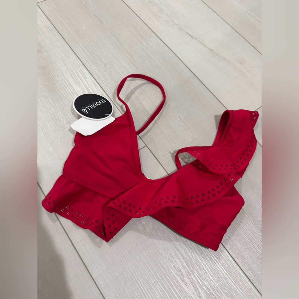 $210 NEW MOUILLÉ SWIMWEAR Charlotte Bikini red Size 4/us S